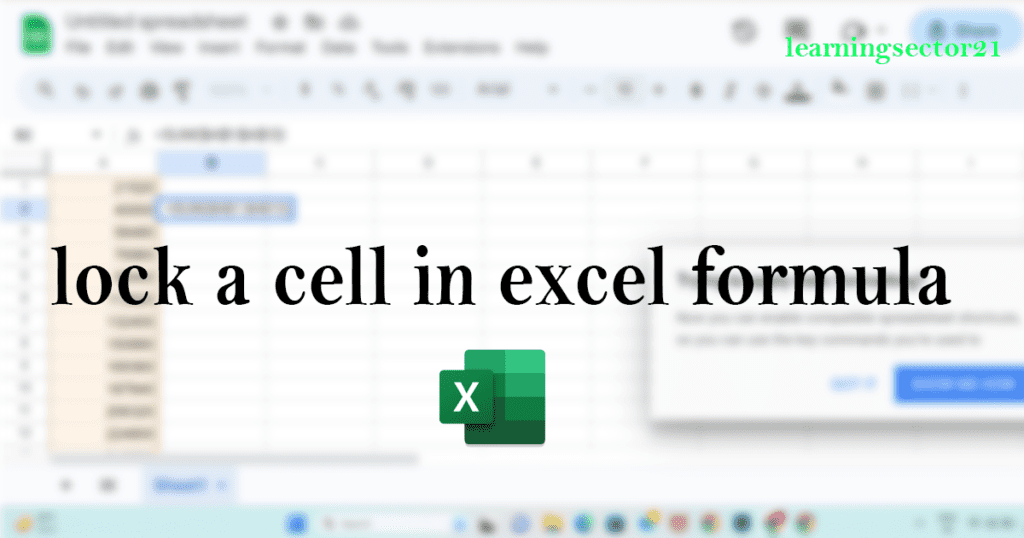 How to Lock a Cell in Excel Formula StepbyStep Guide